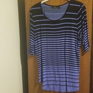 Apt. 9 blue and black strip top